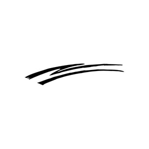 Black pinstripe vinyl decal sticker with sweeping curved lines