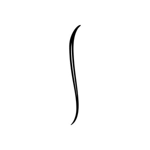 Curved black pinstripe vinyl decal line for car windows