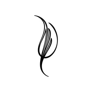 Black pinstripe vinyl decal sticker with three curved parallel swooshes
