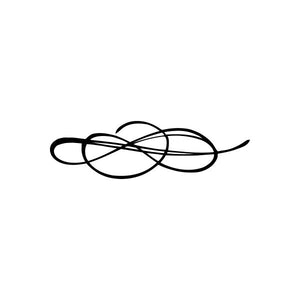 Car window vinyl decal sticker with black interlocking oval lines