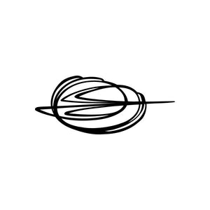 Black pinstripe swirl car window vinyl decal sticker with curved streaks
