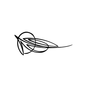 Black abstract pinstripe swirl car window vinyl decal sticker