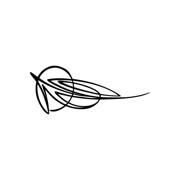 Black abstract pinstripe swirl car window vinyl decal sticker