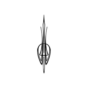 Black pinstripe swirl car window vinyl decal sticker