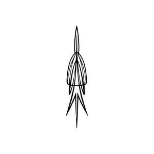 Abstract pinstripe-style vinyl decal sticker, black
