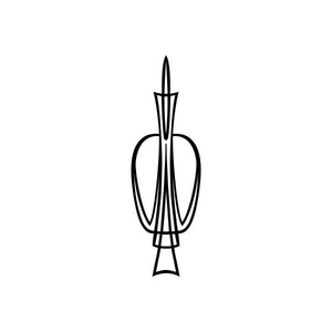Black trumpet outline vinyl decal sticker