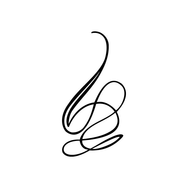 Black swirl pinstripe line vinyl decal sticker for car window
