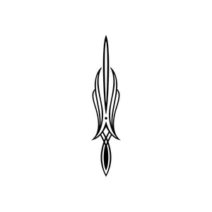 Black pinstripe fleur-de-lis car window vinyl decal sticker design