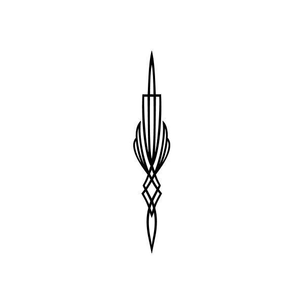 Black vertical pinstripe-style car window decal sticker
