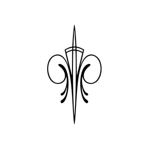 Fleur-de-lis window vinyl decal, black