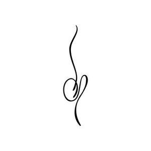 Car window vinyl decal sticker, black curved pinstripe swirl