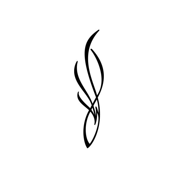 Black swirl flame car window vinyl decal sticker