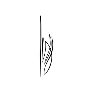 Car window vinyl pinstripe decal sticker, black outline design