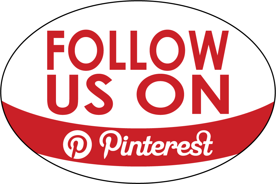 Follow Us on Pinterest Sticker - Vinyl Sticker - Car Sticker - 001, isolated printed sticker artwork