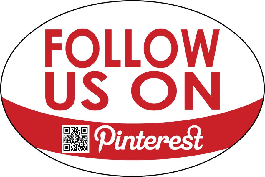 Follow Us on Pinterest Sticker - Vinyl Sticker - Car Sticker - 002, isolated printed sticker artwork