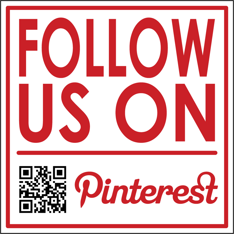Follow Us on Pinterest Sticker - Vinyl Sticker - Car Sticker - 004, isolated printed sticker artwork