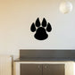 Dog paw decal with black paw print silhouette