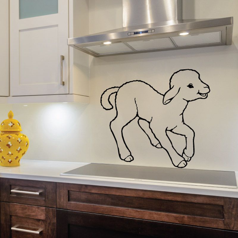 Image of Playful Baby Lamb Decal