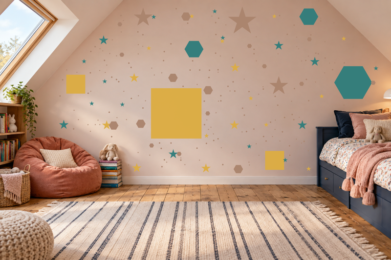 Playroom Mosaic Wall Decal Kit