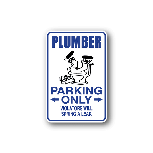 Image of Plumber Parking Only Sticker