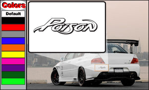 Poison band decal with stylized Poison logo