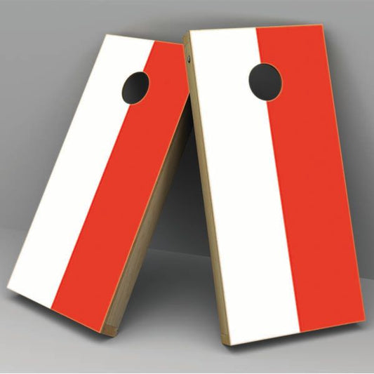 Poland Flag Cornhole Board Vinyl Decal Wrap