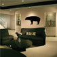 Black polar bear silhouette wall decal