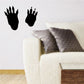 Set of black porcupine tracks decals with two footprint shapes
