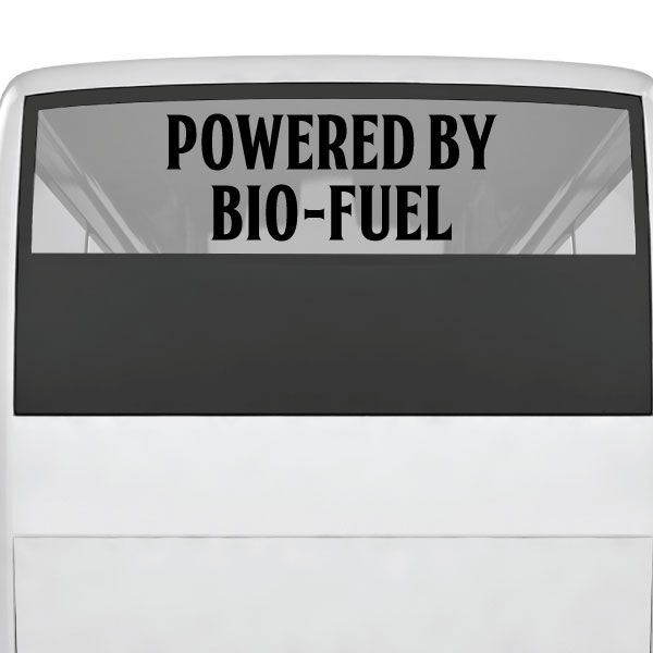 Image of Powered By Bio Fuel Decal