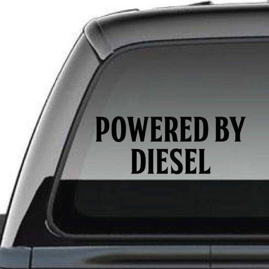 Image of Powered By Diesel Decal