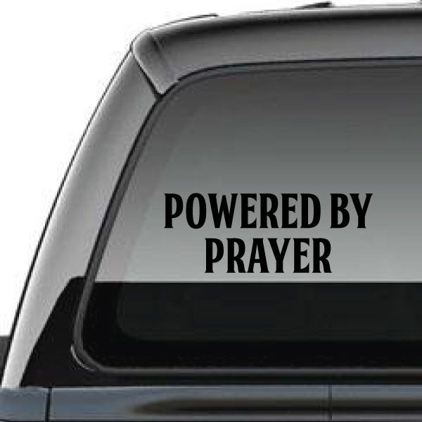 Image of Powered By Prayer Decal