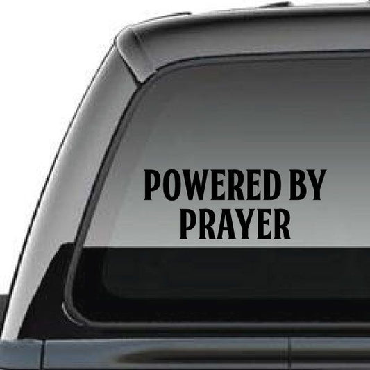 Image of Powered By Prayer Decal