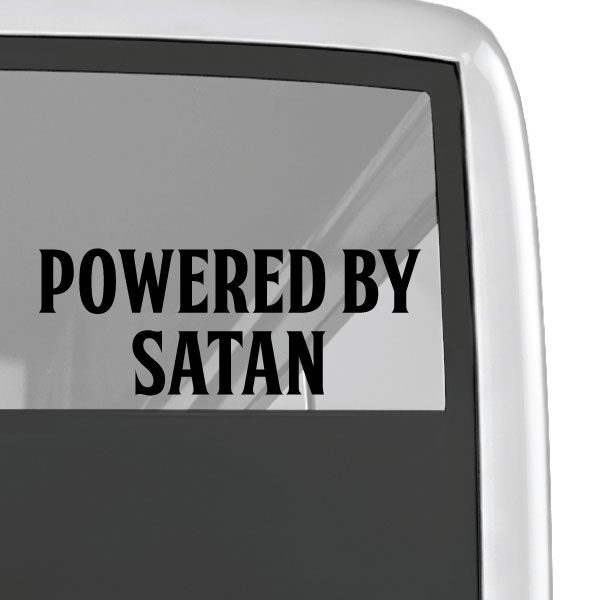 Image of Powered By Satan Decal