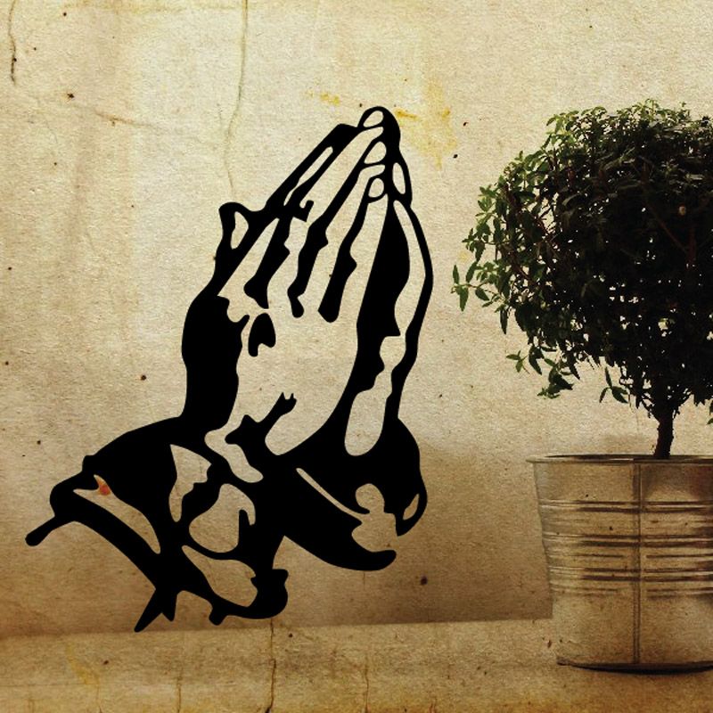 Image of Praying hands churchgoer Decal