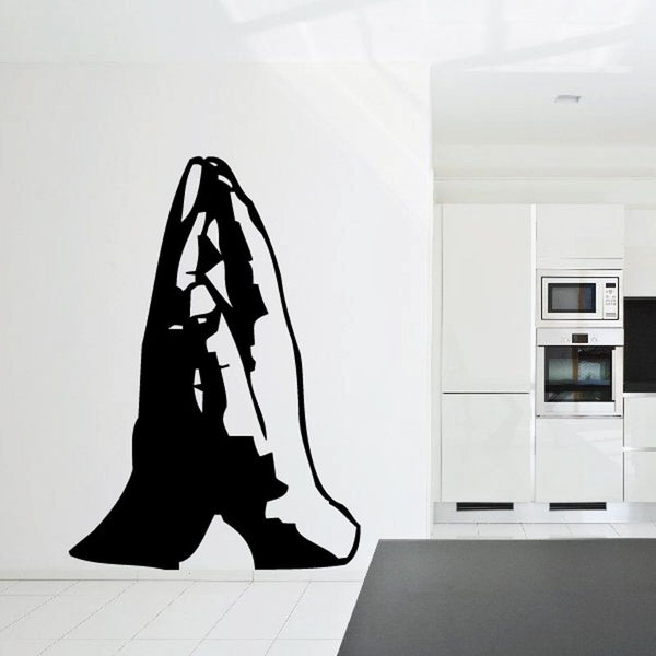 Praying hands clergy decal featuring a black praying hands silhouette