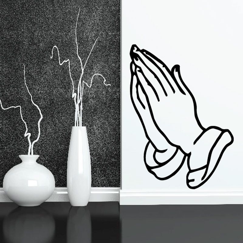 Image of Praying hands Congregant Decal