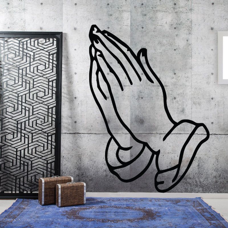 Image of Praying hands Parishioner Decal