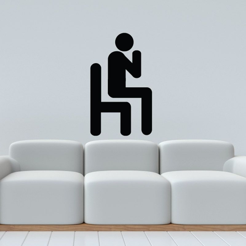 Image of Praying in a Chair Decal