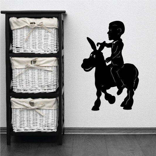 Image of President Barrack Obama on Donkey Decal