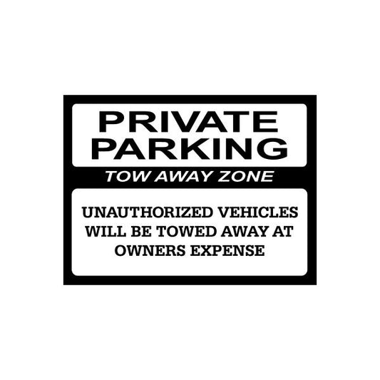 Image of Private Parking Sign Signs Home Business Car text Vinyl Decal Sticker Stickers 0016