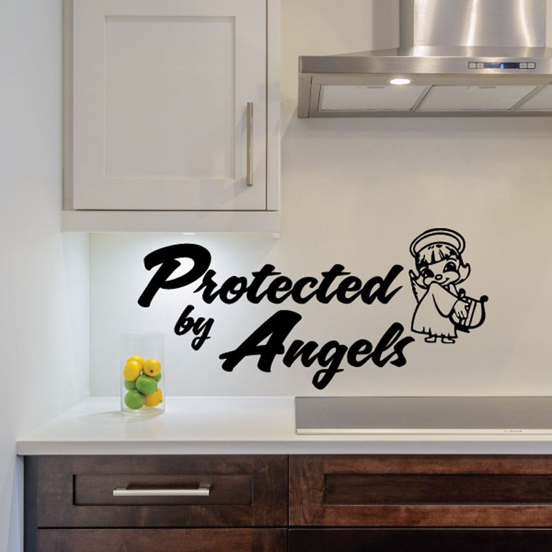 Image of Protected by angels Decal