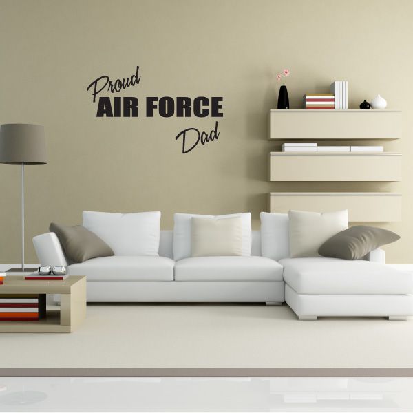 Image of Proud Air Force Dad Script Decal