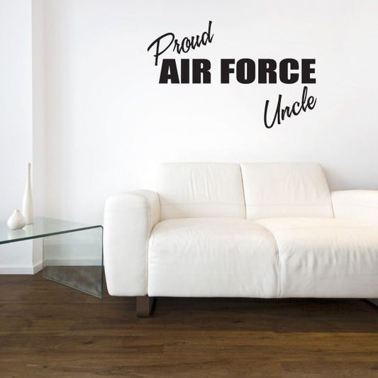 Image of Proud Air Force Uncle Script Decal