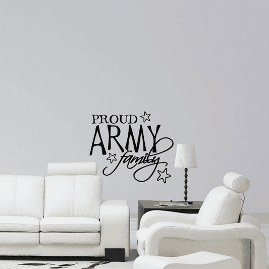 Image of Proud Army Family Script Decal