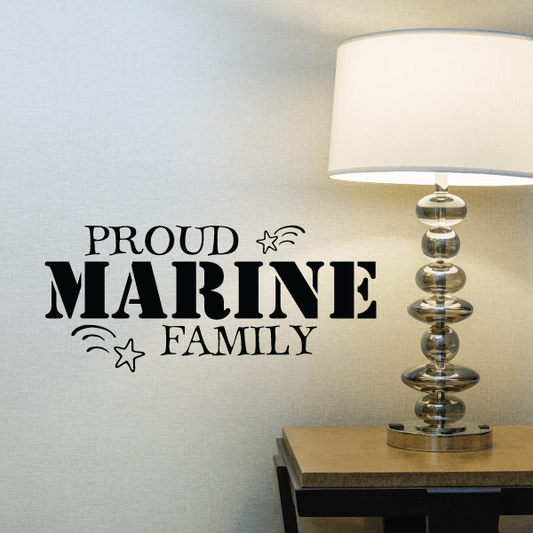 Image of Proud Marine Family Stars Decal