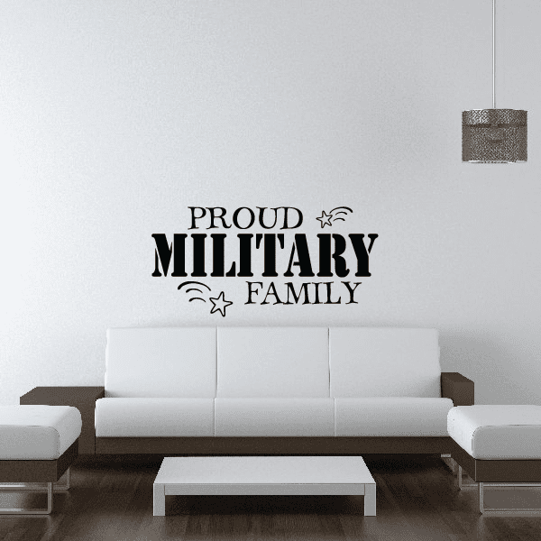 Image of Proud Military Family Stars Decal