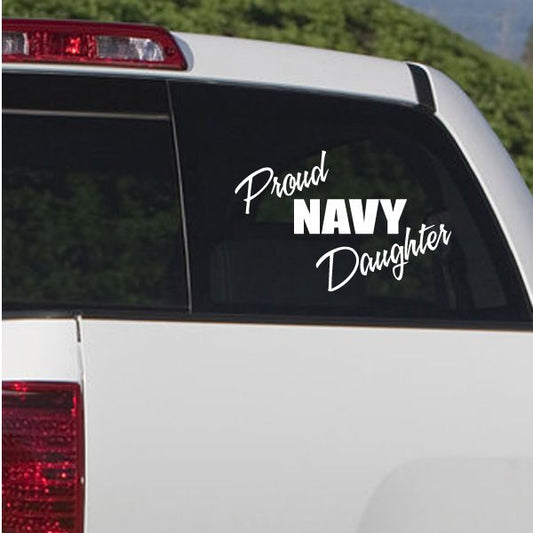 Image of Proud Navy Daughter Decal