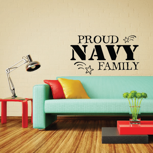 Image of Proud Navy Family Stars Decal