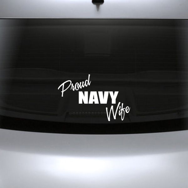 Image of Proud Navy Wife Decal