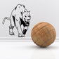Saber-tooth tiger wall decal with prowling black outline